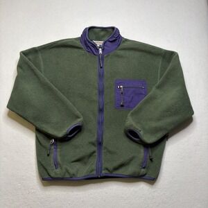 EMS Fleece Jacket‎ Womens XL Green Pinnacle Performance Polartec Vintage 90s USA